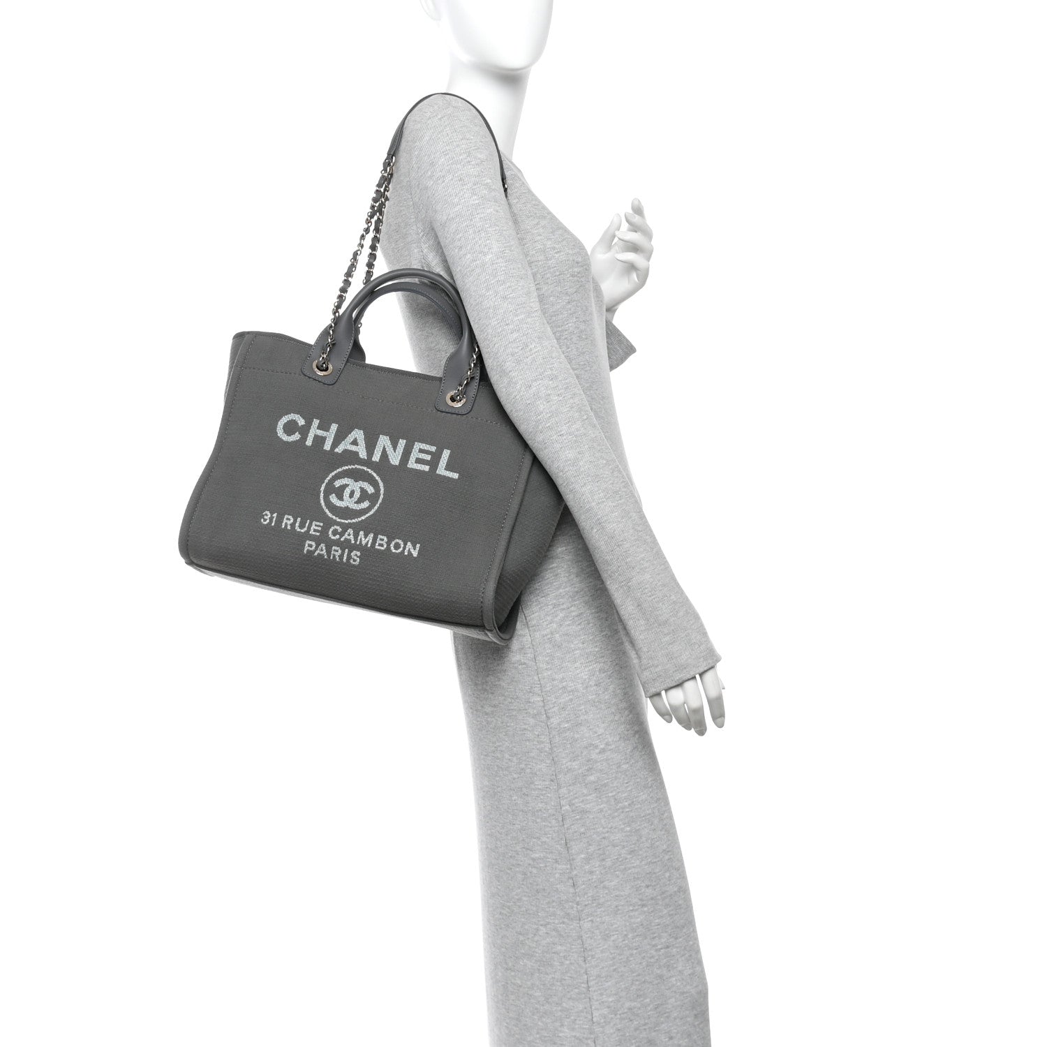 Mixed Fibers Small Deauville Tote Dark Grey