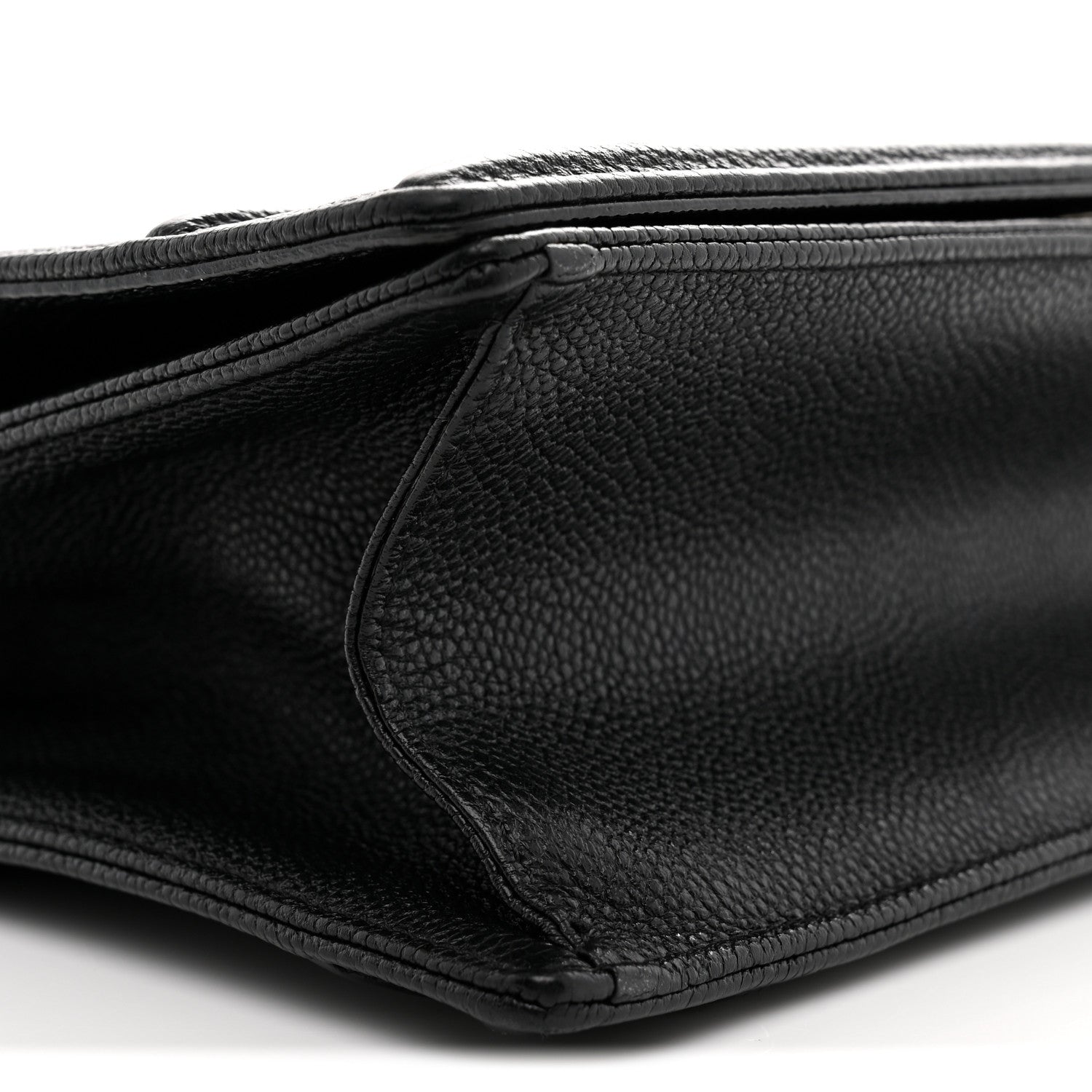 Grained Calfskin Medium Diorama Flap Bag Black