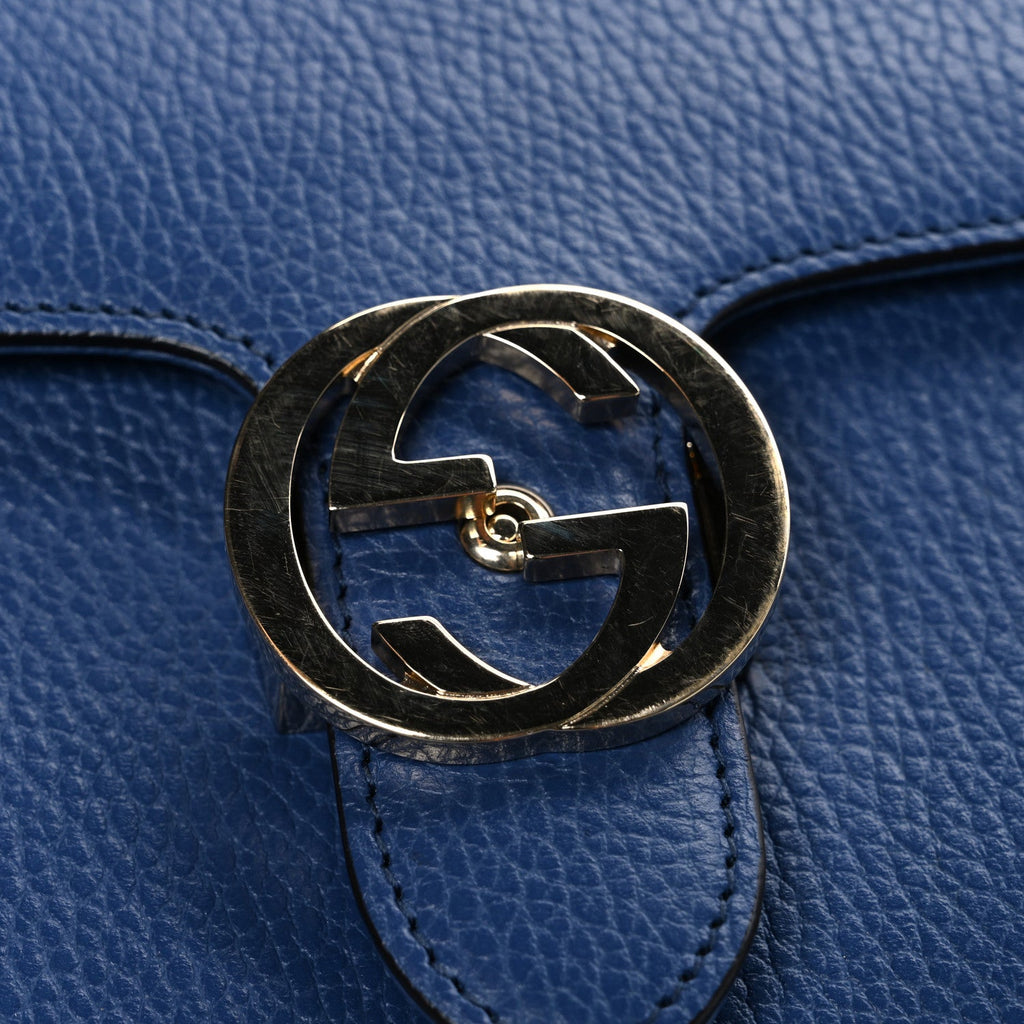 Dollar Calfskin Small Interlocking G Shoulder Bag Caspian