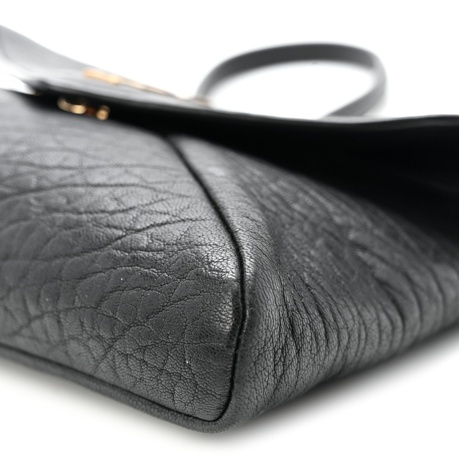 Supple Lambskin Small Cassandre Chain Pouch Black