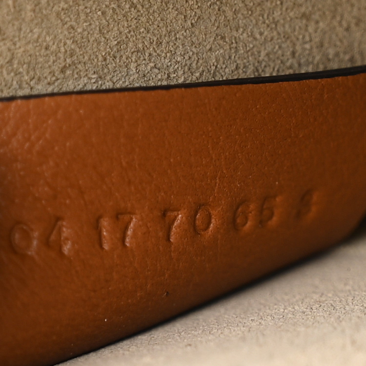 Calfskin Suede Medium Nile Bracelet Bag Caramel