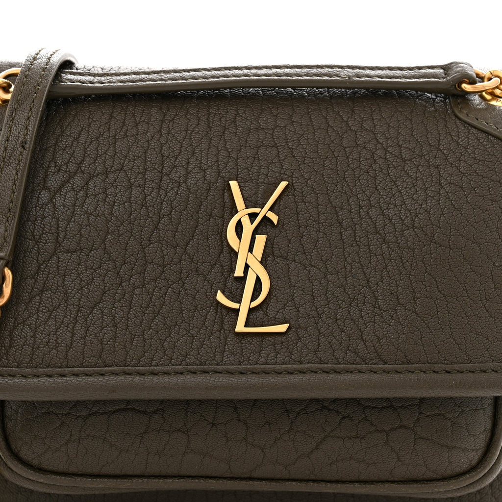 Grained Lambskin Monogram Mini Niki Chain Satchel Light Musk