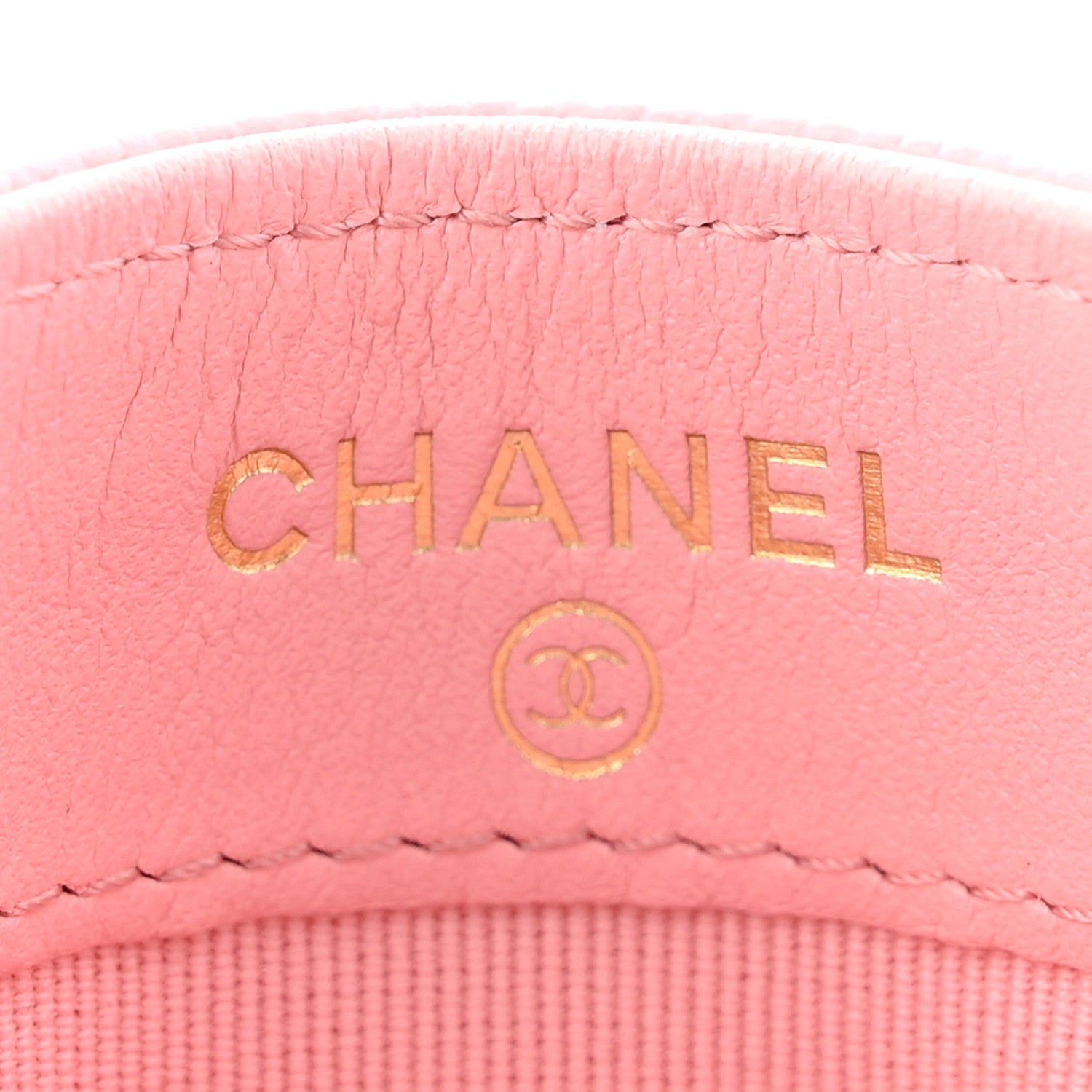 Caviar Quilted Card Holder Pink
