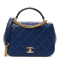 Caviar Mini Carry Around Flap Bag Blue