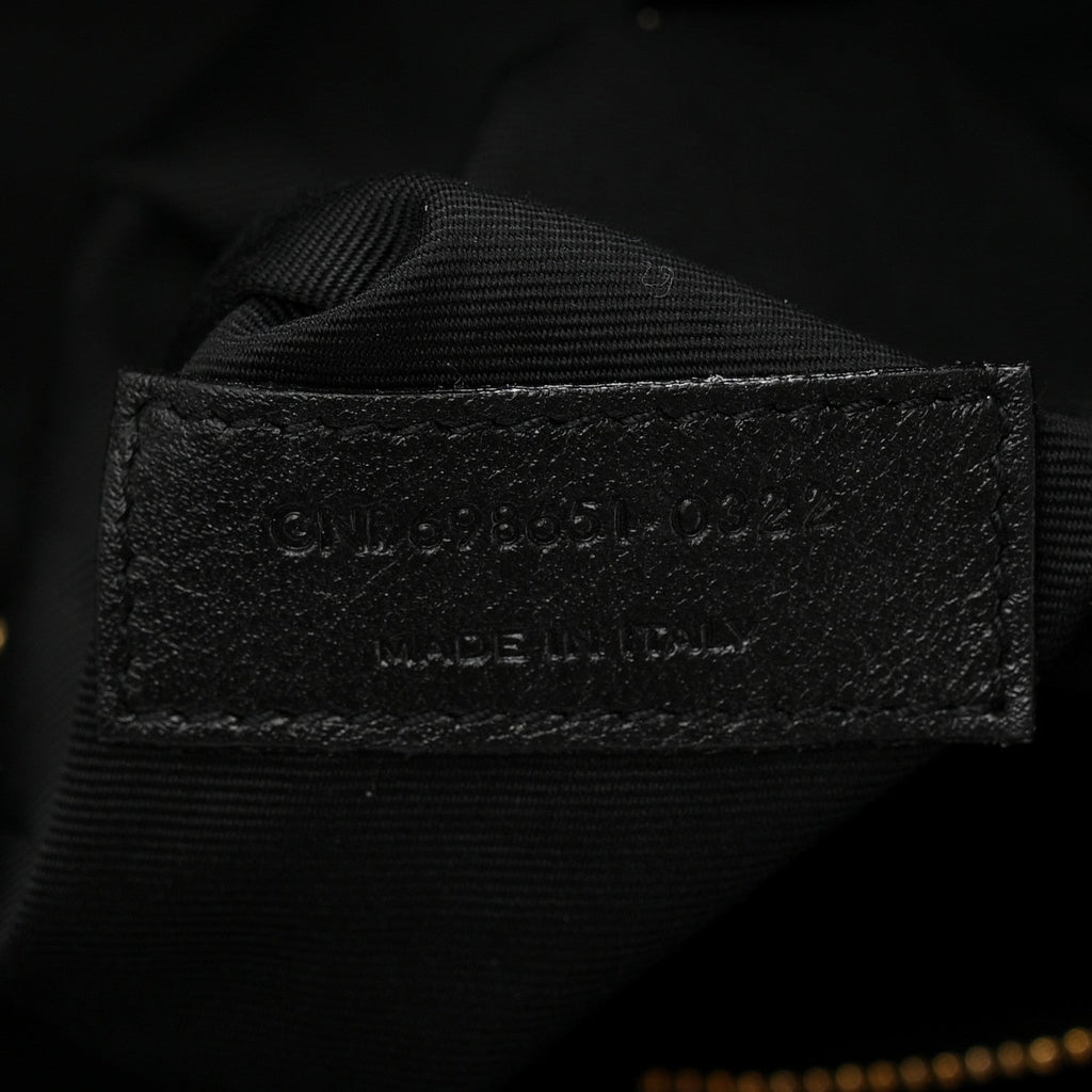 Lambskin Quilted Maxi Icare Shopping Tote Black