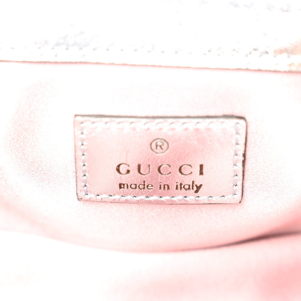 Iridescent Nappa Chevron Matelasse Super Mini GG Marmont Shoulder Bag Iridescent Escape Pink