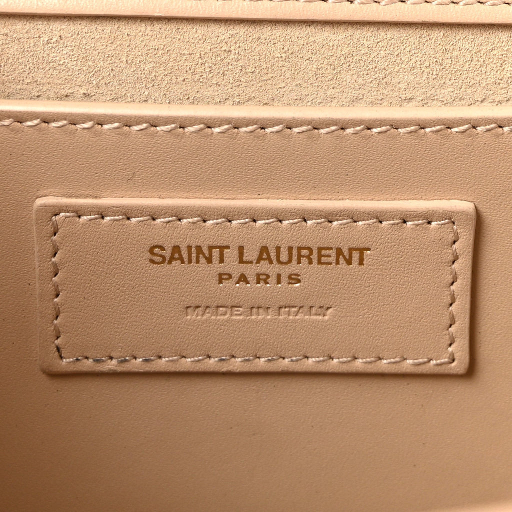 Smooth Calfskin Medium Classic Monogram Kate Tassel Satchel Nude Powder