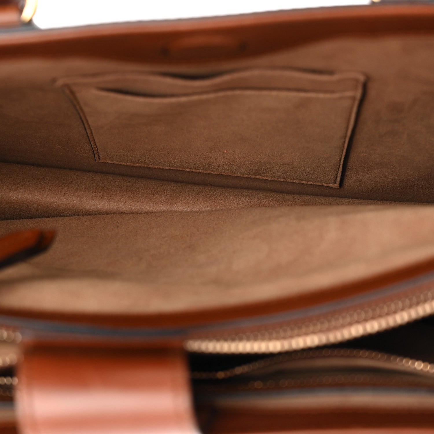 Calfskin Small Top Handle Bag Navy Brown