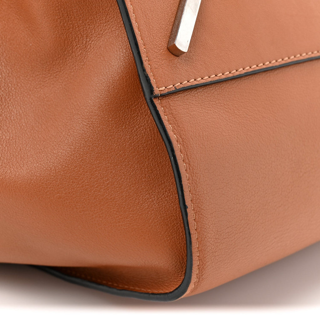 Grained Calfskin Medium Hammock Shoulder Bag Tan