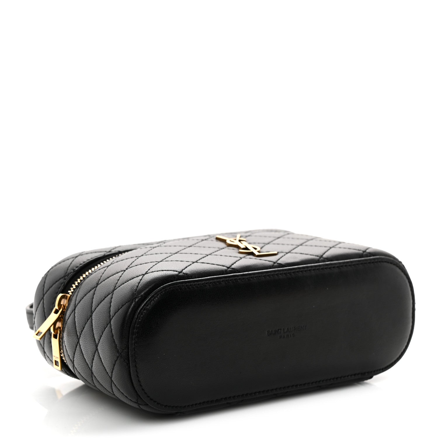 Lambskin Quilted Mini Gaby Vanity Case Black