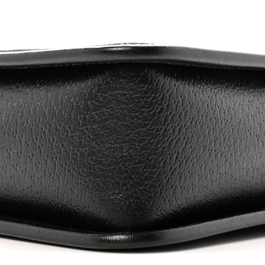 Monogram Jumbo GG Textured Dollar Calfskin Web Mini Crossbody Bag Black