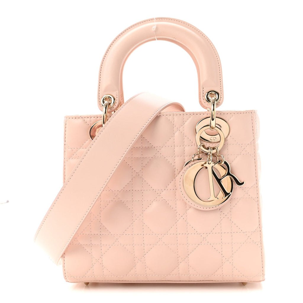 Lambskin Cannage Small My ABCDior Lady Dior Light Pink