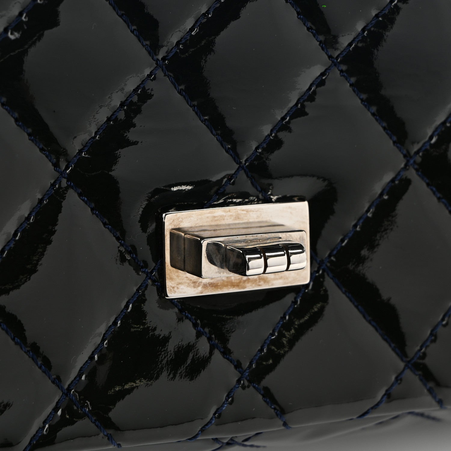 Patent Quilted 2.55 Reissue 226 Flap Blue
