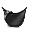 Satin Calfskin Jacquard Luna Bag Black