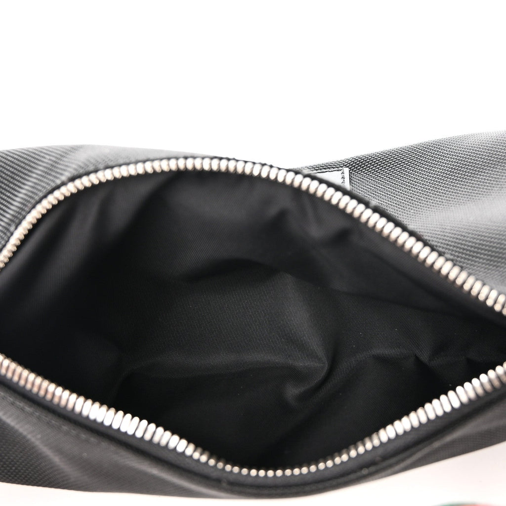 Techno Canvas Web Large Belt Bag Black
