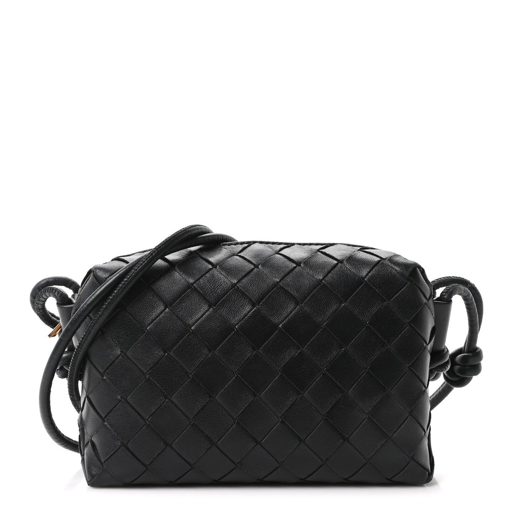 Nappa Intrecciato Mini Loop Camera Bag Black