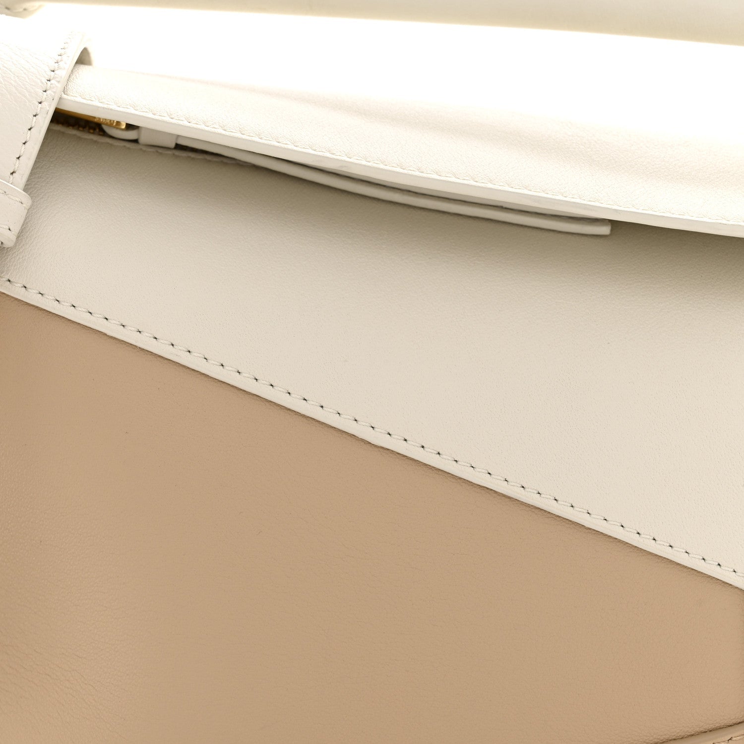 Classic Calfskin Small Puzzle Edge Bag Soft White Paper Craft
