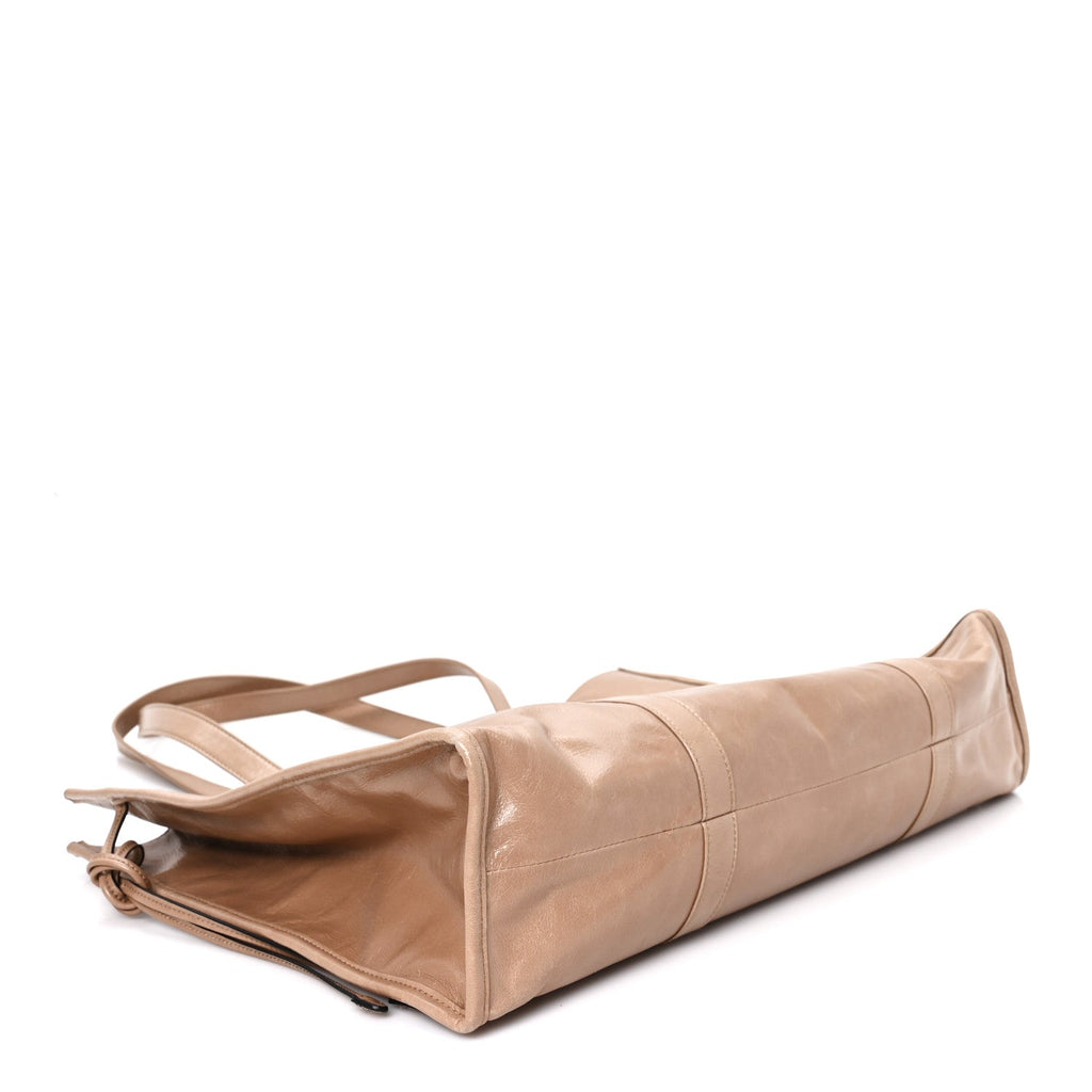 Soft Lux Large Shopping Tote Travertine