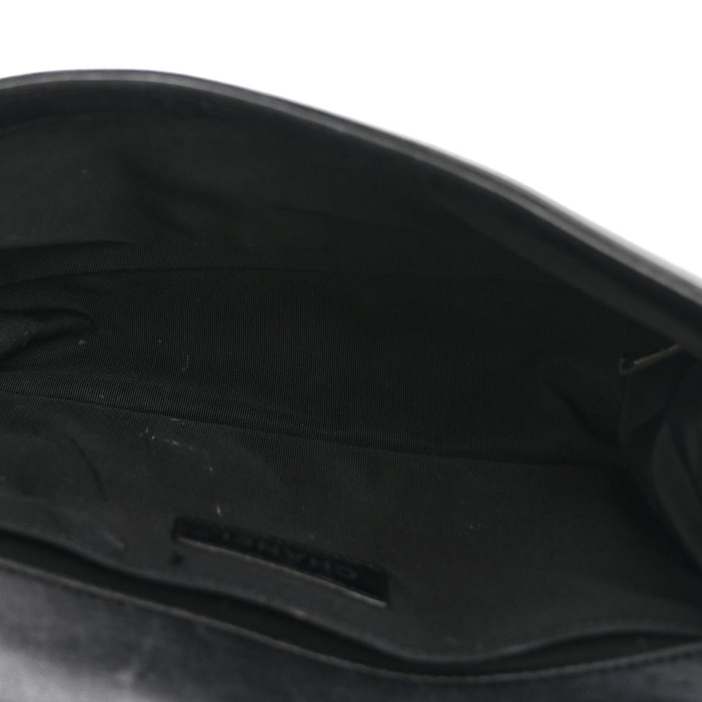 Calfskin Tweed Sequin Stitched Medium Boy Flap Black White