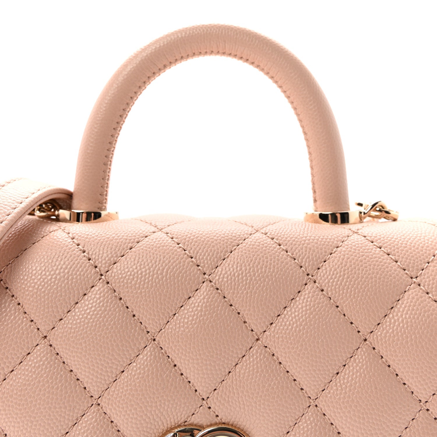Caviar Quilted Extra Mini Coco Handle Flap Light Pink