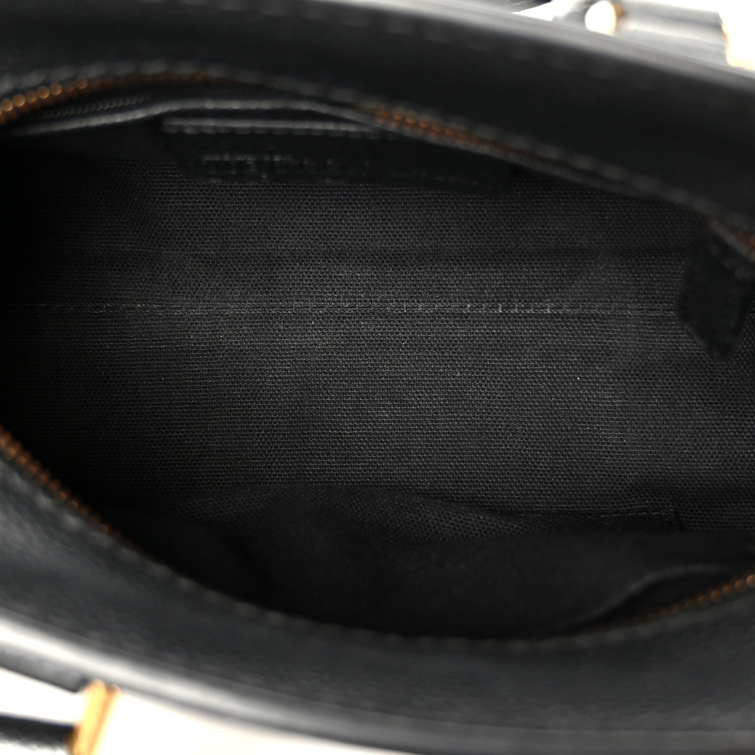 Pebbled Calfskin Mini Skull Padlock Zip Around Tote Black