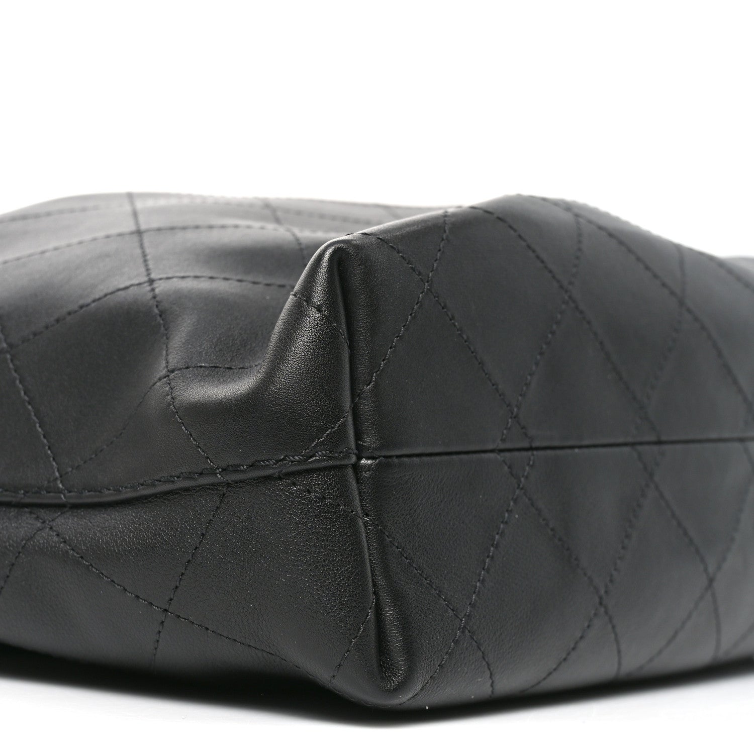 Calfskin Quilted Small Maxi Hobo Black