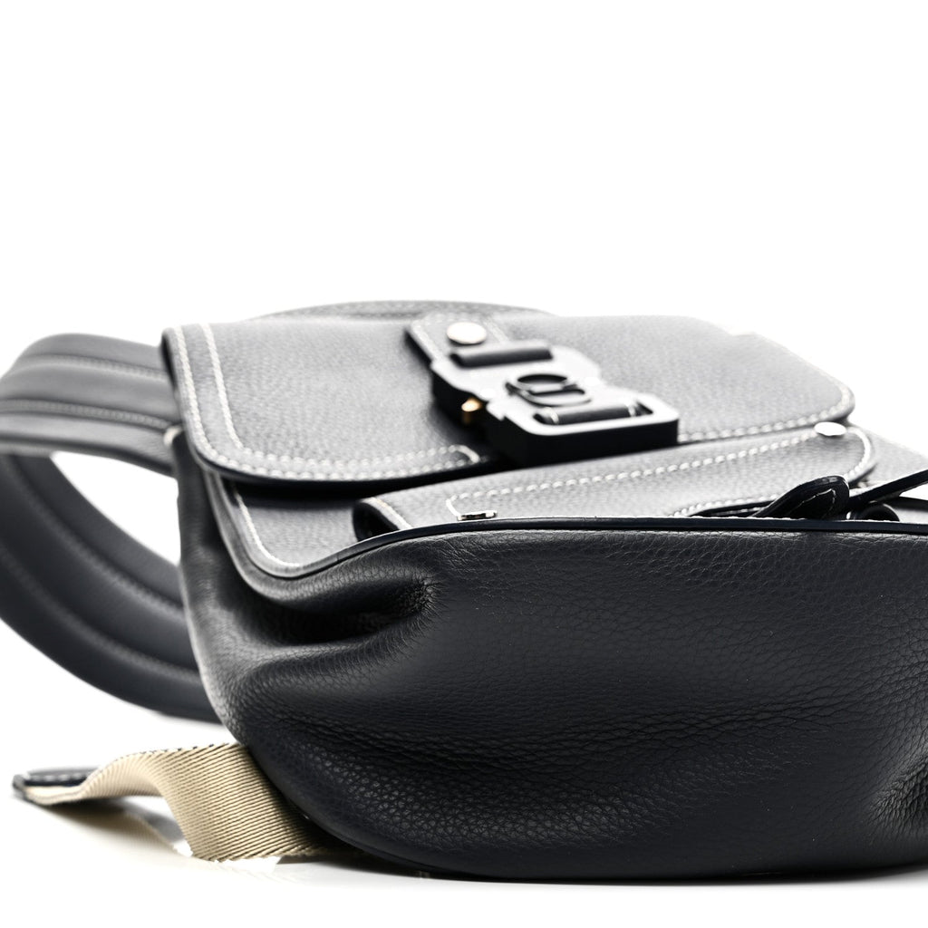 Grained Calfskin Mini Gallop Sling Bag Navy Blue