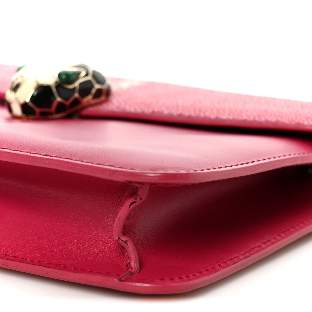 Galuchat Calfskin Serpenti Forever Crossbody Bag Pink