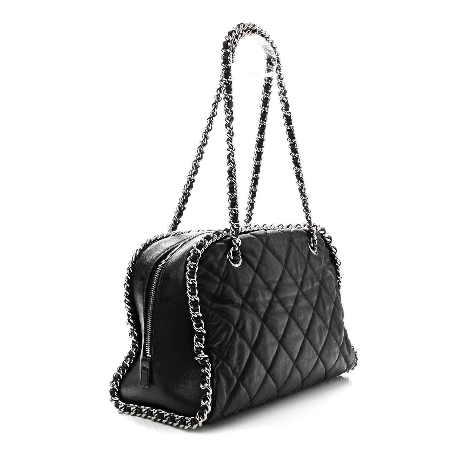 Calfskin Chain Around Bowler Black