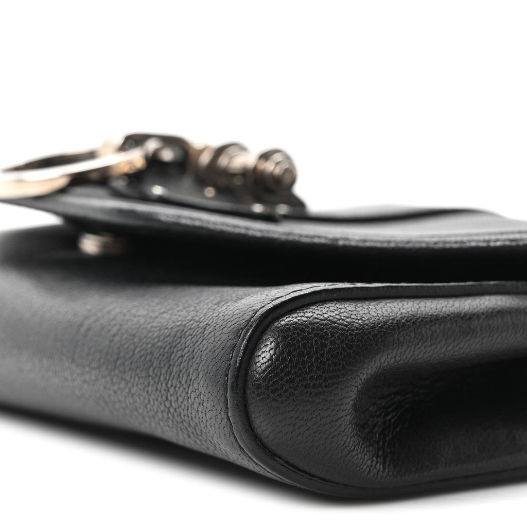 Sugar Goatskin Obsedia Chain Shoulder Bag Black