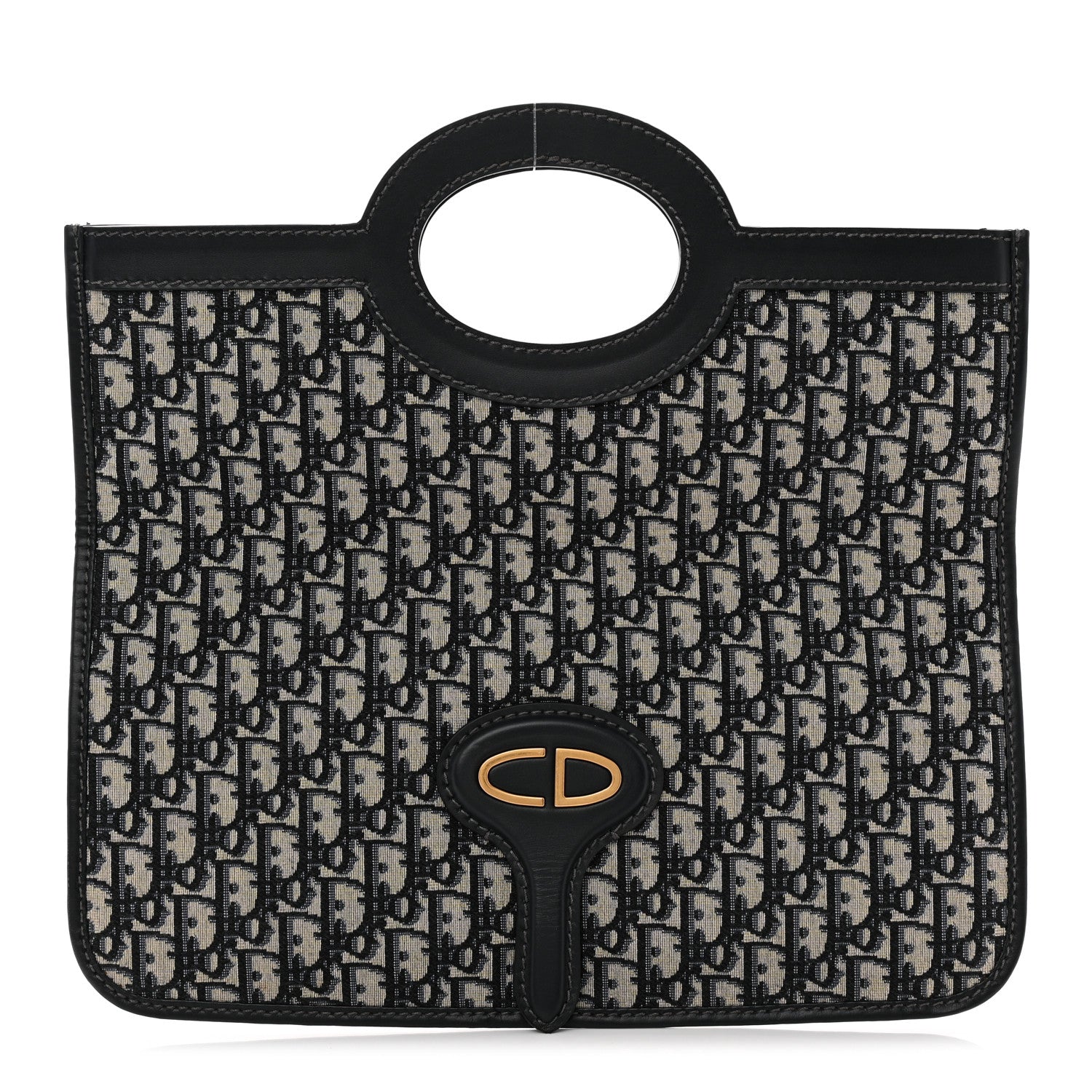 Oblique Fold Over Clutch Blue