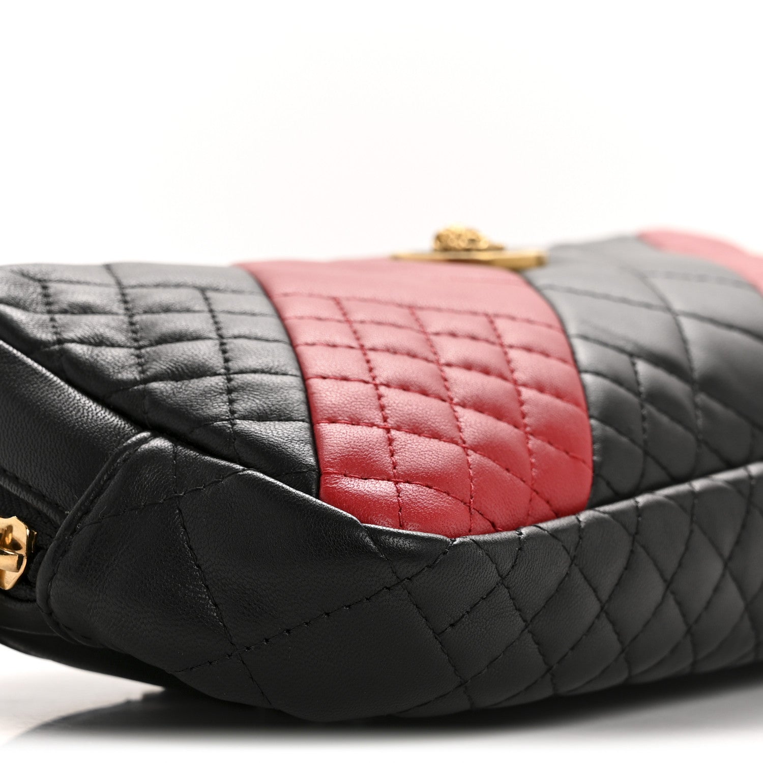 Nappa Barocco Quilted Vanitas Medea Belt Bag Black Red White