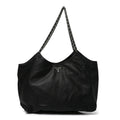 Soft Calf Chain Tote Black
