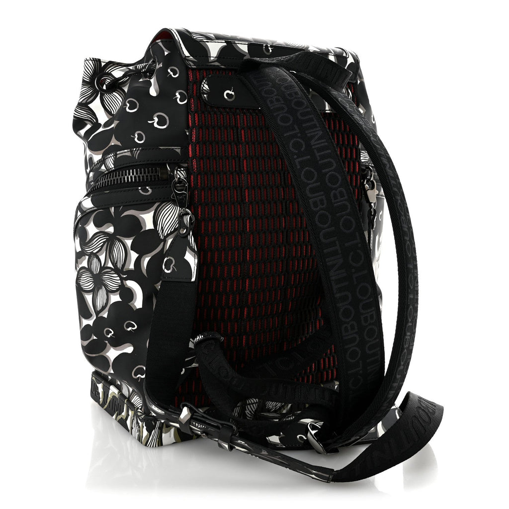 Gommato Calfskin Petunia Explorafunk Backpack Black White