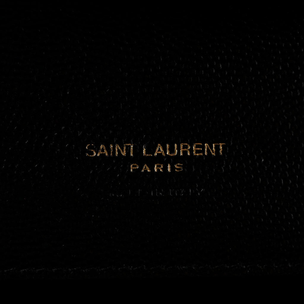 Grain De Poudre Matelasse Chevron Monogram Envelope Clutch Black