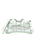 Iridescent Nappa Vertical Matelasse Small Maxi Horsebit Chain Shoulder Bag Iridescent Salvy Green