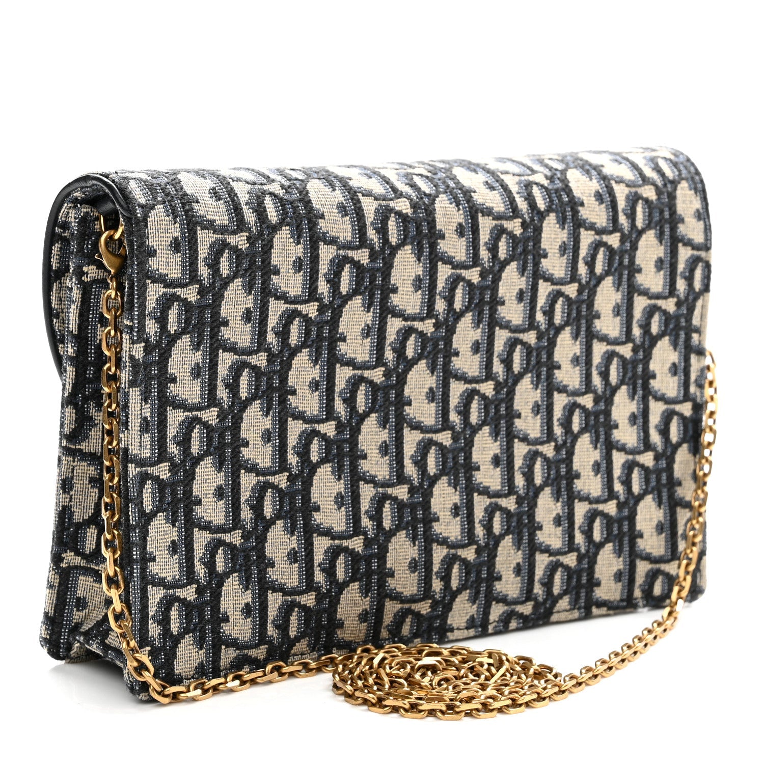 Oblique Saddle Chain Pouch Blue