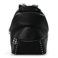 Grained Calfskin Rockstud Backpack Black