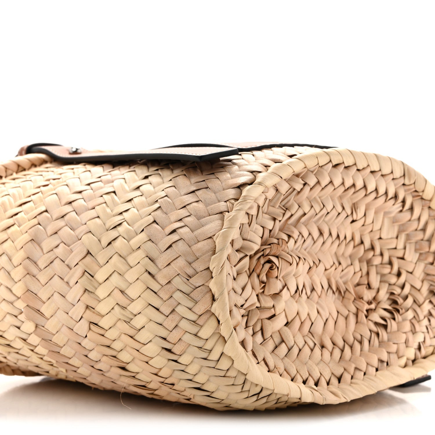 Raffia Small Basket Tote Bag Natural Tan