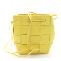 Lambskin Maxi Intrecciato Small Cassette Crossbody Bucket Bag Sherbert