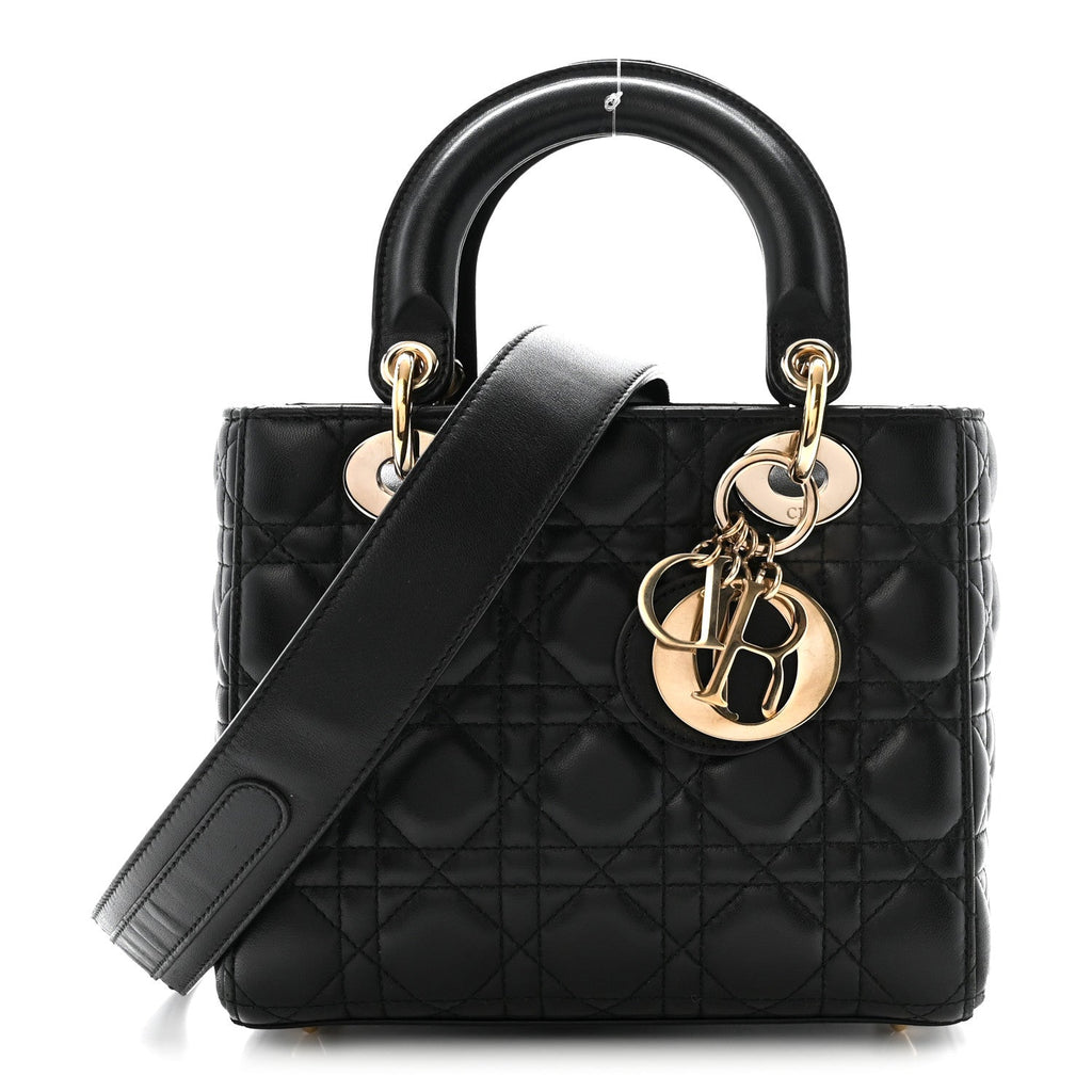 Lambskin Cannage Small My ABCDior Lady Dior Black