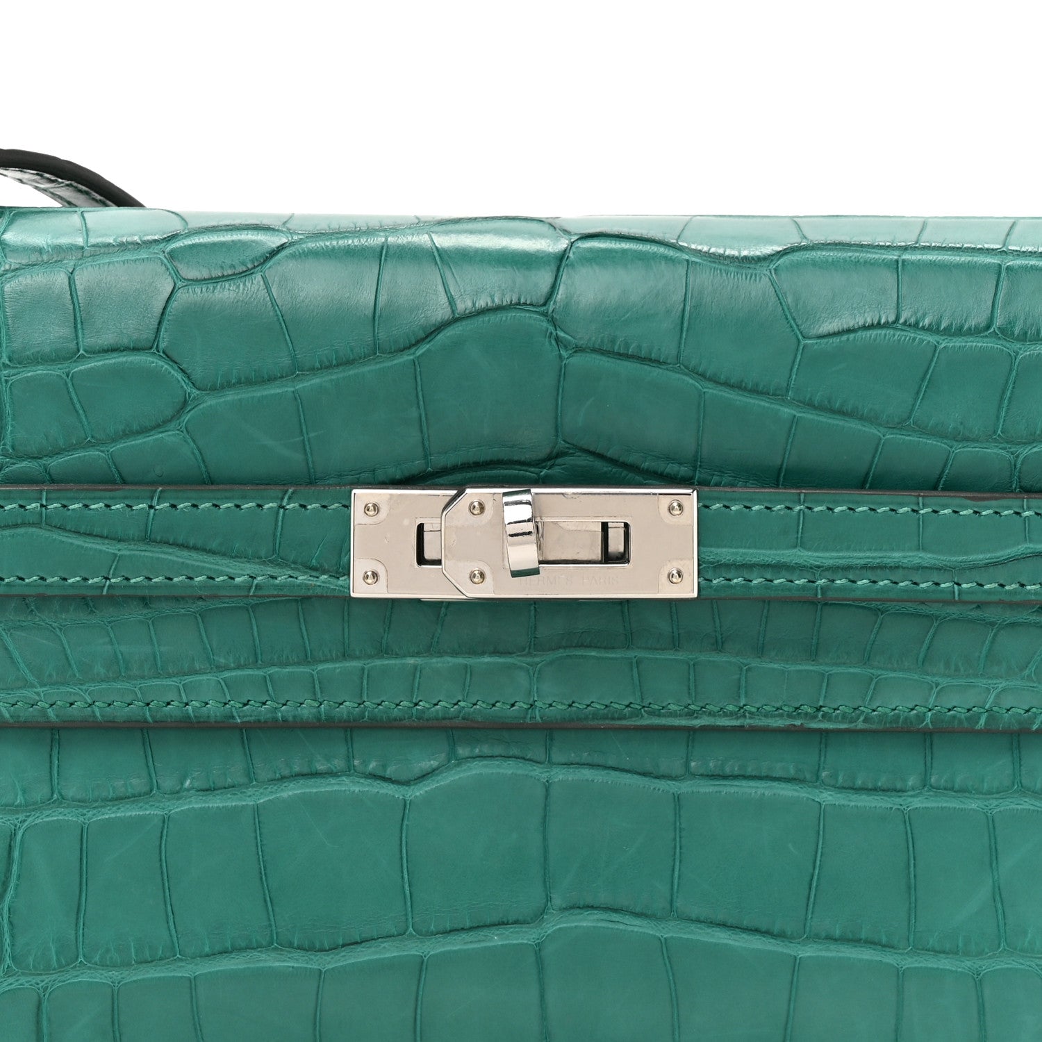Matte Alligator Kelly To Go Wallet Malachite