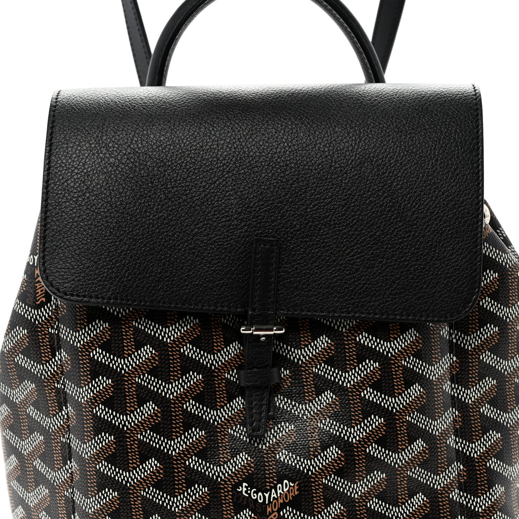 Goyardine Calfskin Mini Alpin Backpack Black