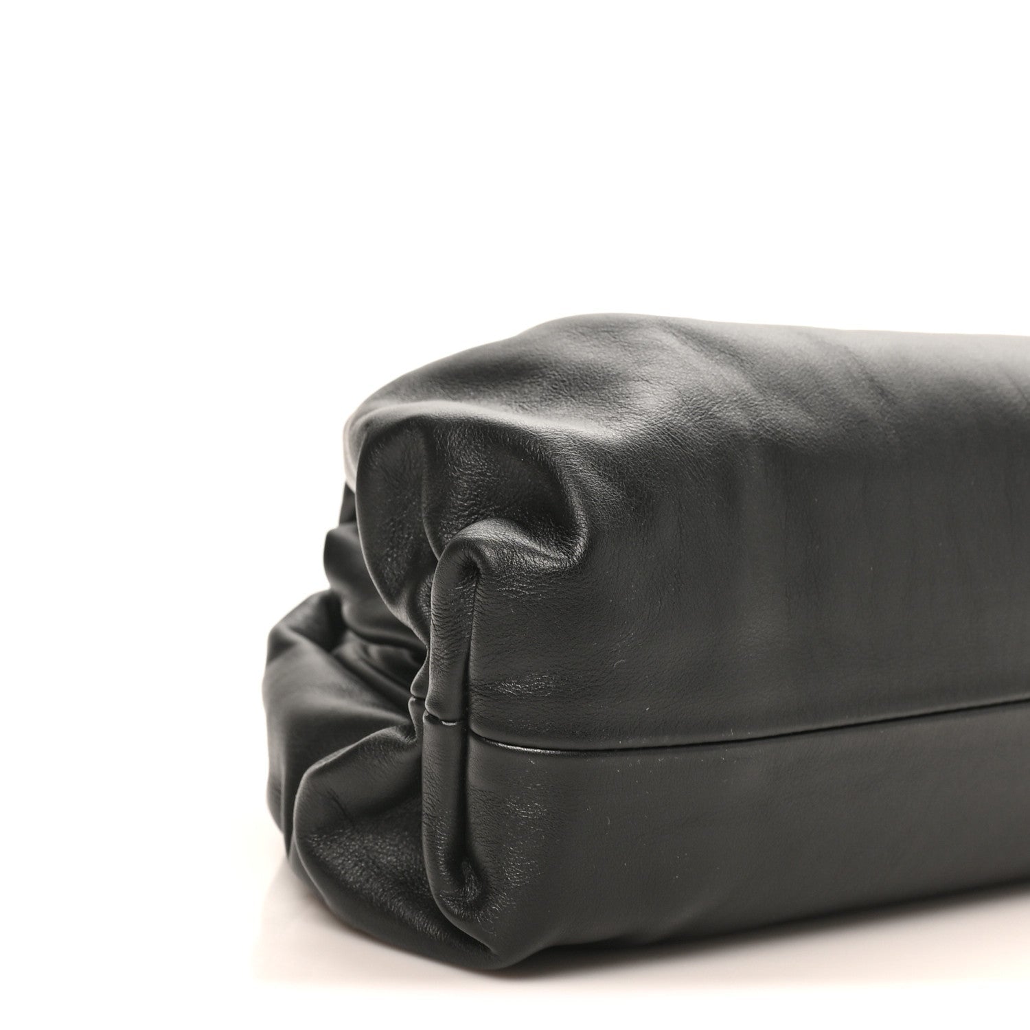 Smooth Butter Calf The Pouch Oversized Clutch Black