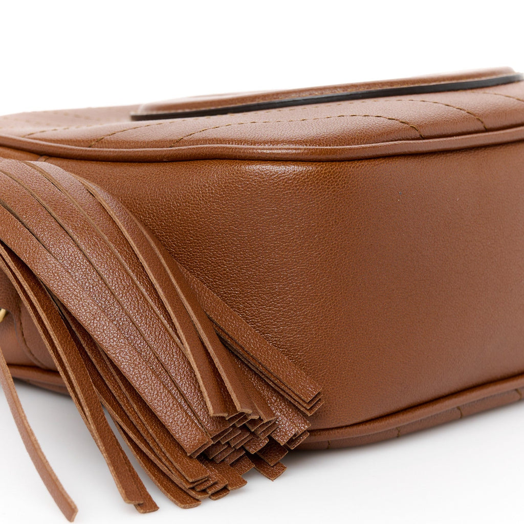 Sakai Be Green Calfskin Diagonal Stitched Small Blondie Shoulder Bag Cuir