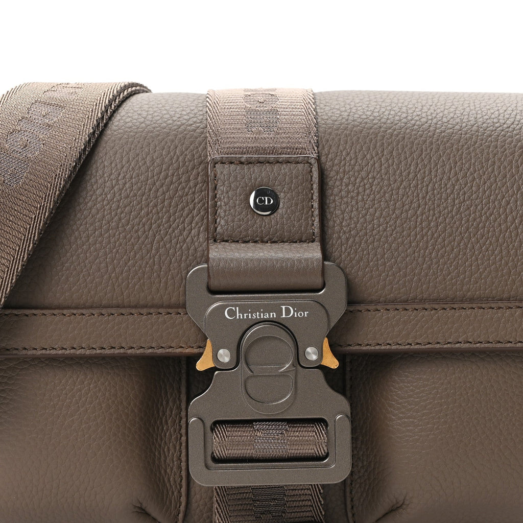 Grained Calfskin Hit The Road Bag Brown
