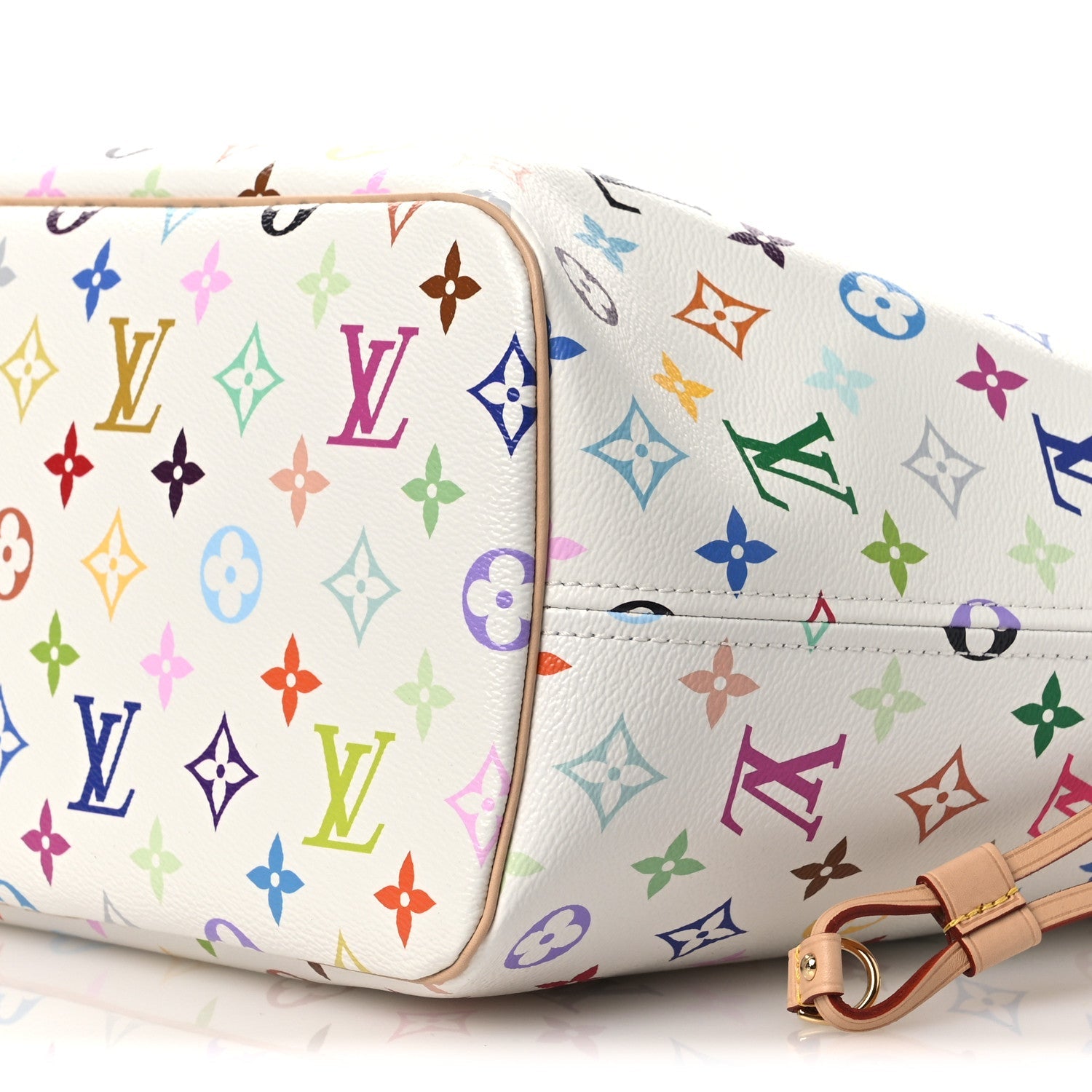 LV X TM Monogram Multicolor Neverfull MM White