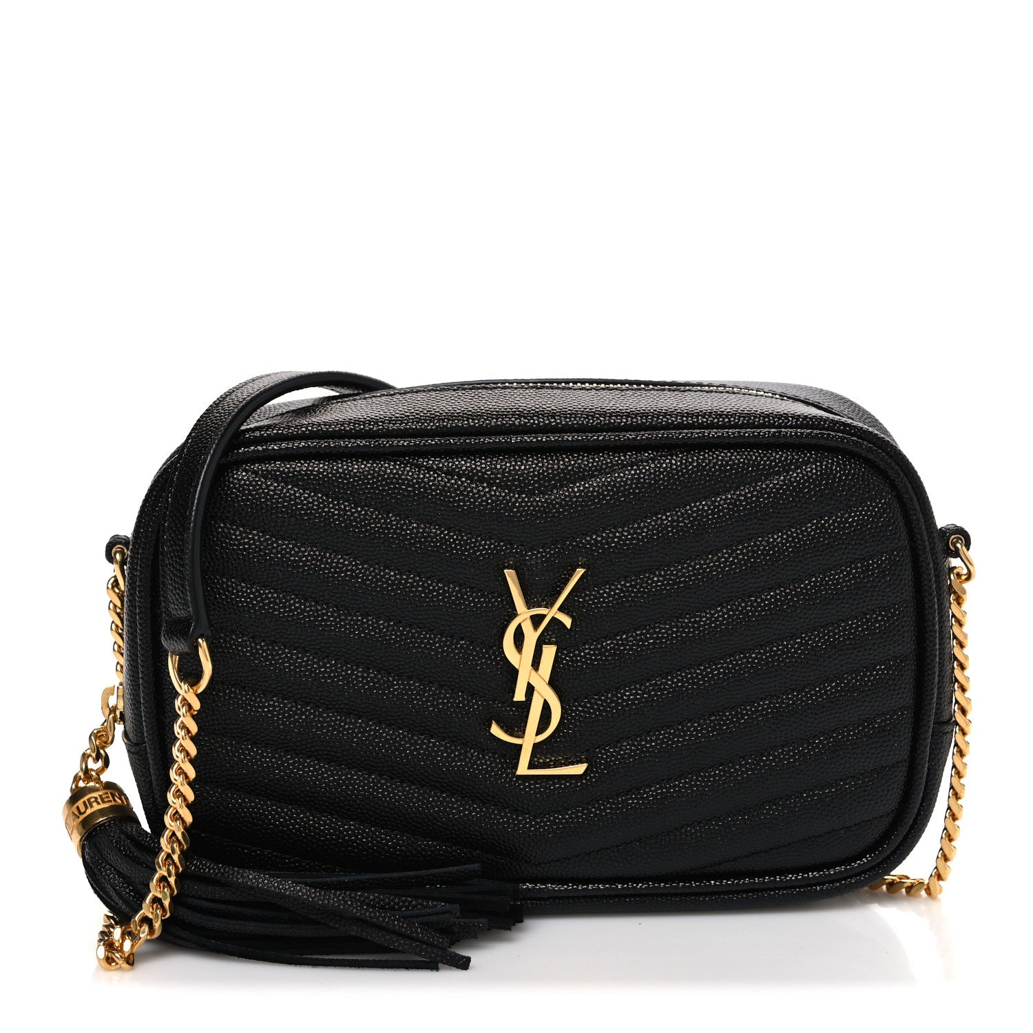 Grain De Poudre Matelasse Monogram Mini Lou Camera Bag Black