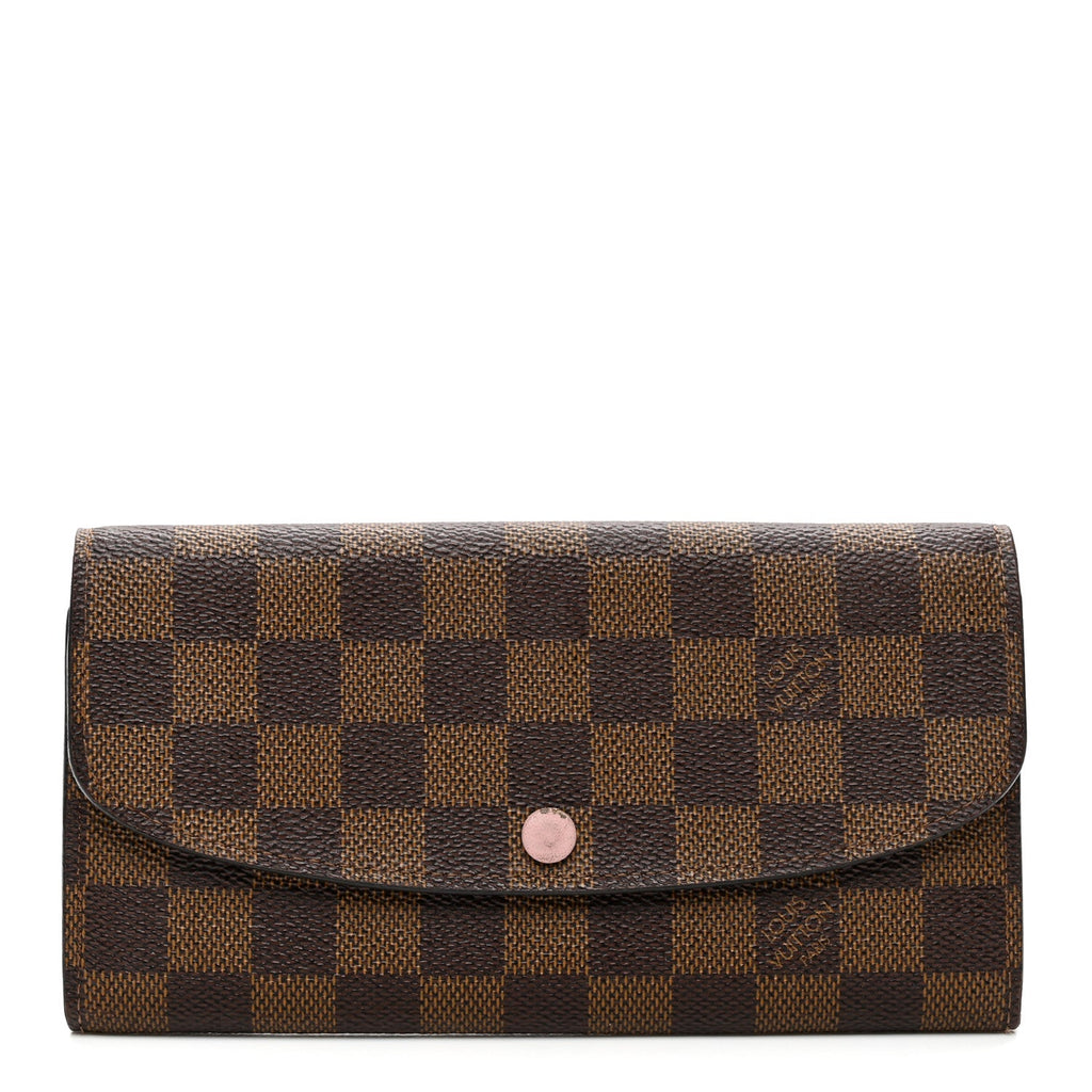 Damier Ebene Emilie Wallet Rose Ballerine