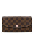 Damier Ebene Emilie Wallet Rose Ballerine